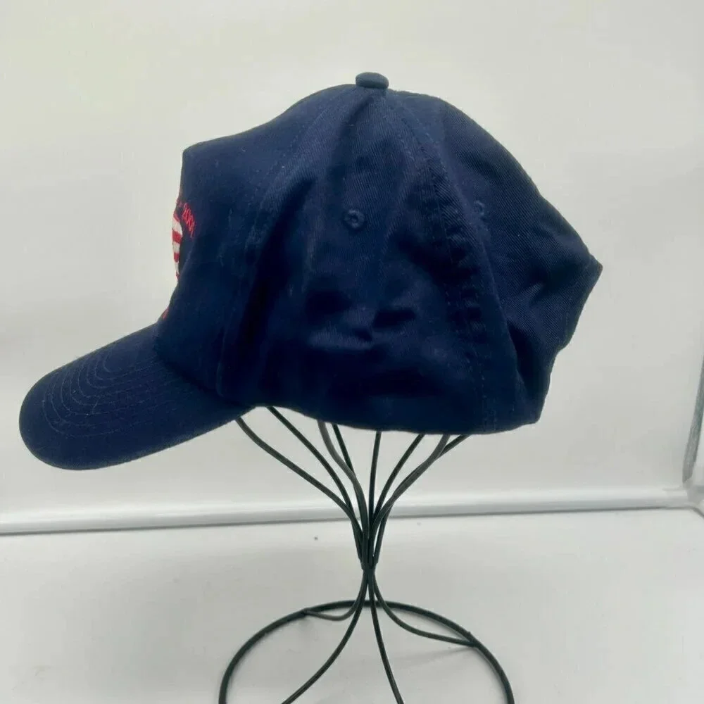 Vintage‎ Y2K Boy Scout Rally Hat Robert E Lee Council Adjustable USA Navy Blue